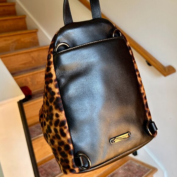 NEW Rebecca Minkoff Leather Calf Hair Mini Julian Backpack Purse Convertible main image 4